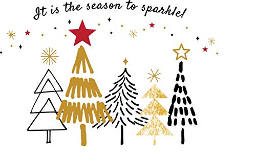 Mpfy- Christmas Cards With Envelopes, Gold Foil, Pack Of 25, 5 Unique Designs, Happy Holidays Card, Assorted Christmas Cards, Box Christmas Cards, Christmas Card Pack, Box Of Christmas Cards #TOP5