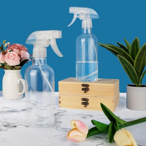 DIYSELF Sprayflaschen | 4er Pack 500ml Sprayflasche für Reinigung | Sprayflasche für Haare, Pflanzen, Flüssigkeiten | Wasser Sprayflasche | Leere Sprayflaschen 16oz | Klare Sprayflasche