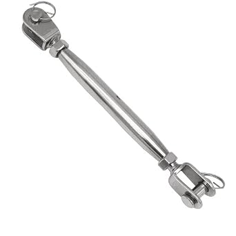 316 Stainless Steel Jaw and Jaw Closed Body Turnbuckle, 5/16" 8mm Thread Diameter, Durable, Weather Resistant, Heavy Duty Clasp, Closed Body Lock QQ Claws Marine Class - 1PCS