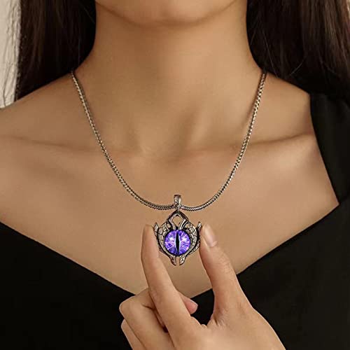 Wendalern Gótico Mal De Ojo Collar De Acero Inoxidable De La Caja Del Diablo Ojo Collar De La Vendimia Cráneo Del Demonio Colgante Collar Turco Suerte De Joyería Para Las Mujeres Los Hombres