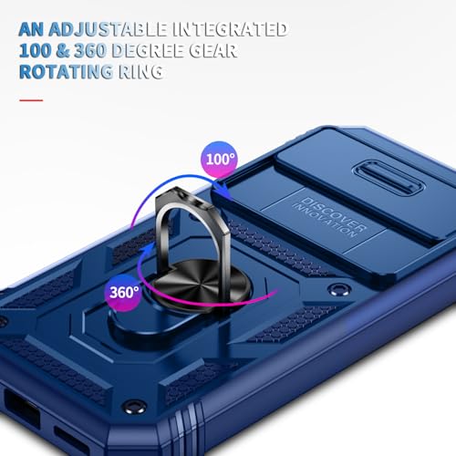 Coque Google Pixel 8A rigide avec support bleu PASNEW protecteur photo - 4