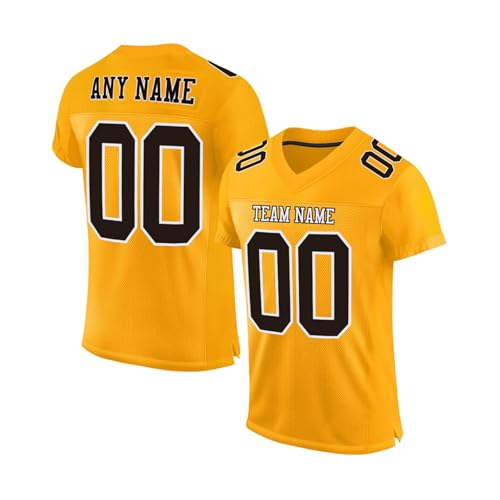 Personnalisé Sport Maillot de Football Américain Personnalisable avec Logo Nom et Numéro de l'équipe pour Hommes Femmes Jeunes Préscolaires T-Shirts...