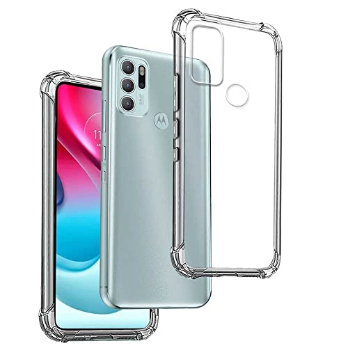 REY Funda Anti-Shock Gel Transparente para Moto G60s, Ultra Fina 0,33mm, Esquinas Reforzadas, Silicona TPU de Alta Resistencia y Flexibilidad