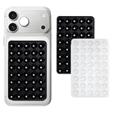 Neuytiky 2 Pezzi Ventosa Per Cellulare,Ventose in Silicone,Supporto Quadrato a Ventosa,Ventosa per Cellulare su un Fronte Doppio in Silicone,Adatto per Telefoni Cellulari,Power Bank e Guida