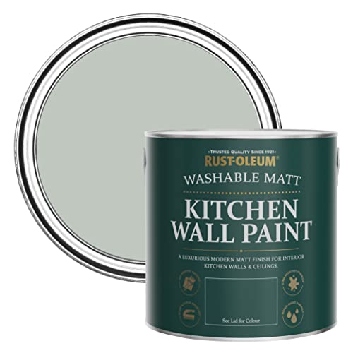 Rust-Oleum Green Washable Kitchen Wall Paint in Matt Finish - Chalk Green 2.5L