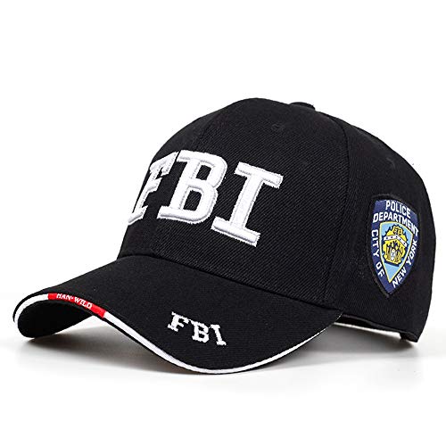 Gorra de Beisbol Nueva Gorra De Béisbol Bordada del FBI para Hombres Y Mujeres, Gorras De Algodón A La Moda De Hip Hop para Papá, Gorra De Sombrilla para Exteriores, Gorras Deportivas Ajustables Cover