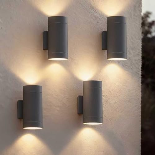 Image of EBION Outdoor Wall Lights 4 Pack,IP65 Up Down Outside Lights Mains Powered