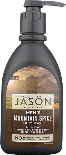 Jason Natural Men's All-In-One Body Wash, Mountain Spice, 30 Oz