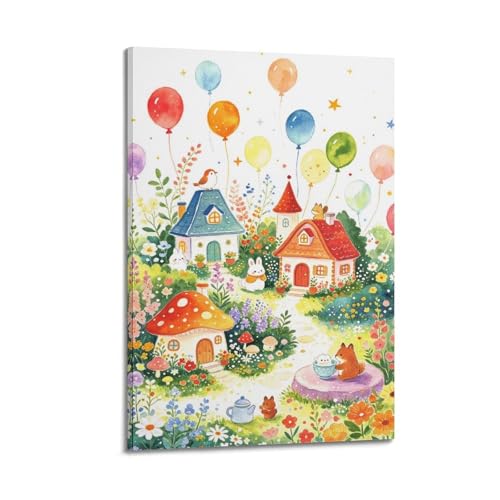 Toile magique aquarelle pour illuminer la chambre bébé et le coin lecture