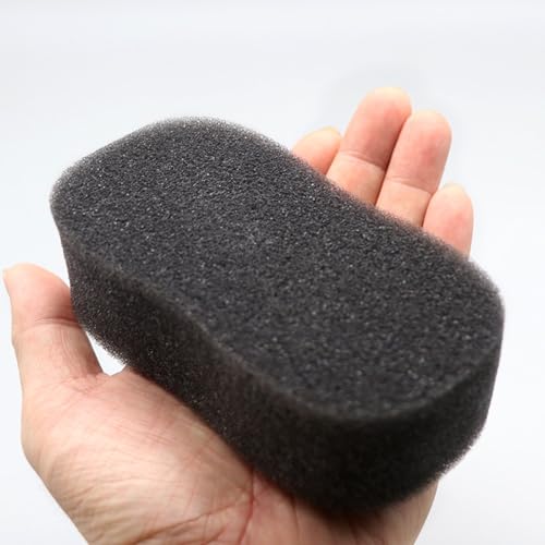 Image of 6 Pieces Hair Cutting Hair Cleaning Sponge Hair Brush Salon Cleaning Sponge Portable Hair Sponge Hair Salon Cleaning Sponge Brush for Cleaning Hair Cutting, Black