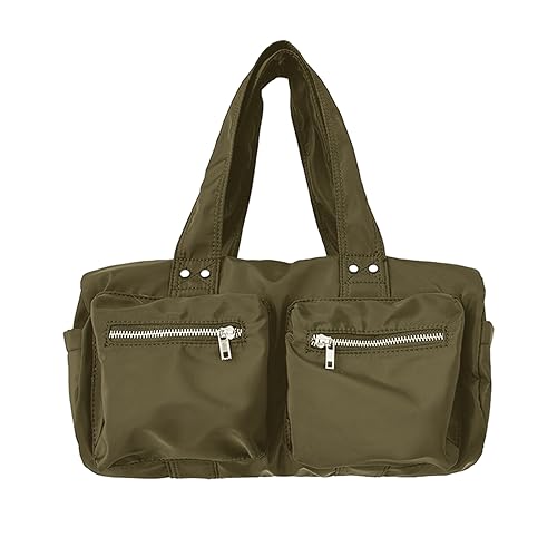 Sac à bandoulière en nylon imperméable avec poche polyvalente sous les bras zippée