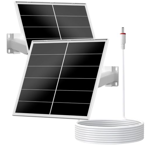 Image of FUTUREZEN 20W 12V Solar Panel for Trail Cameras, DC 5.5x2.1mm Port, 2 Pack