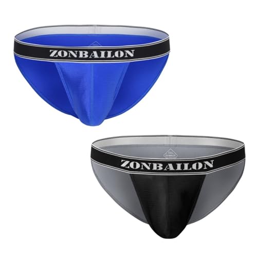 Men's Ice Silk Briefs Low Rise Sexy Biniki Briefs Underwears