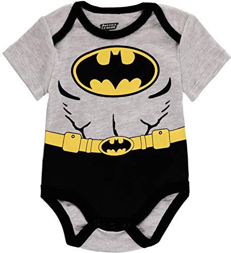 Happy Threads DC Comics Boys' Justice League 3 Pack Bodysuits Superman Batman The Flash2