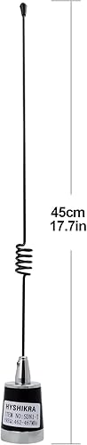 Miniatura 3 de GMRS Antena NMO, 462-467 Mhz UHF 17.7 pulgadas Antena NMO con montaje NMO 13.1 ft (13.1 pies) PL259 (UHF macho) Cable coaxial RG58 y soporte de