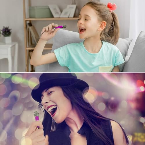Image of Mini Portable Vocal /Instrument Microphone For Mobile phone laptop Notebook iPhone Sumsung Android With Holder Clip - Rose Red