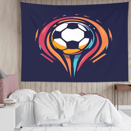 Tapisserie murale football 3D pour masquer un mur abîmé de salon ou chambre