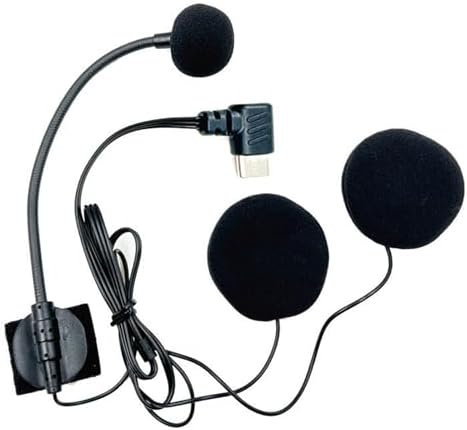 YUSHTPO Type C Half Covered Helmets Headphone Microphone Omnidirectional for Motorcycle with Double Horns and Single