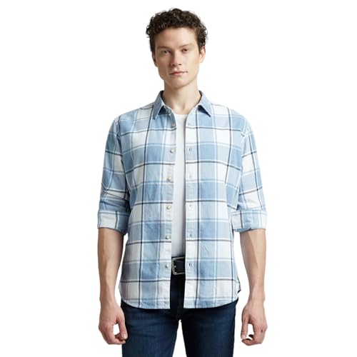 Image of Pepe Jeans Men's Regular Fit Full Sleeve Checkered Cotton Casual Shirt | Check Shirt for Man | Smart & Stylish | Multiple Styles | Mens Casual Shirts