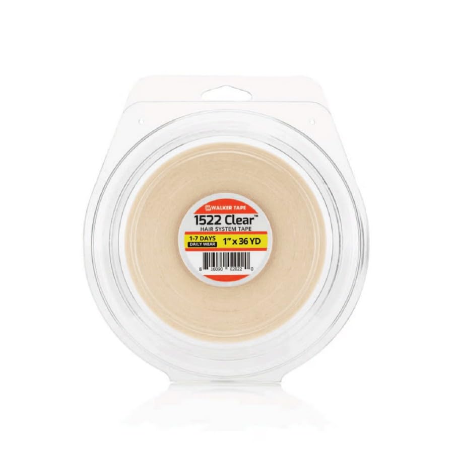 1522 Daily Wear Double Sided, Clear Tape Roll in Storage Case, 1 inch x 36 Yard Roll
