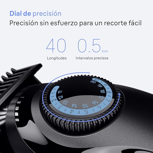 Braun Recortadora De Barba Series 3 BT3565, Barbero Recargable, +6 Accesorios De Afeitado, 50 Min De Autonomía, Lámina De Corte Ultra Afilada, 40 Longitudes, Negro/Azul - imagen 3