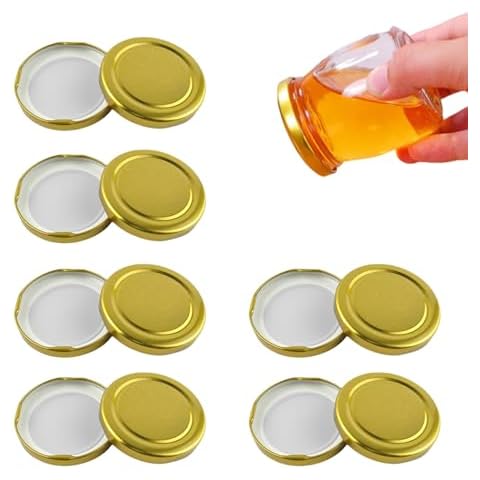 12 Pcs Gold Jar Covers for Food Preservation Cover