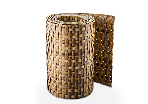 PE - Rattan Matte 300x90 cm Balkonsichtschutz, Sichtschutzmatte, Fb. 08 beige/braun Top Qualität ! 3 Meter Matte