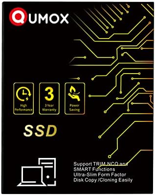 QUMOX 256GB PCIe NVMe M.2 Internal Solid State Drive - Ultra-Fast Read Speed 1900MB/s, Write Speed 1300MB/s