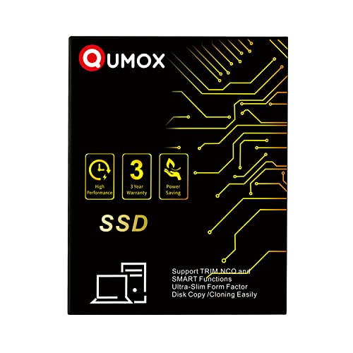 QUMOX Unità a stato solido interna PCIe NVMe M.2 SSD da 512 GB - Velocità di lettura ultraveloce 2000 MB/s, velocità di scrittura 1500 MB/s