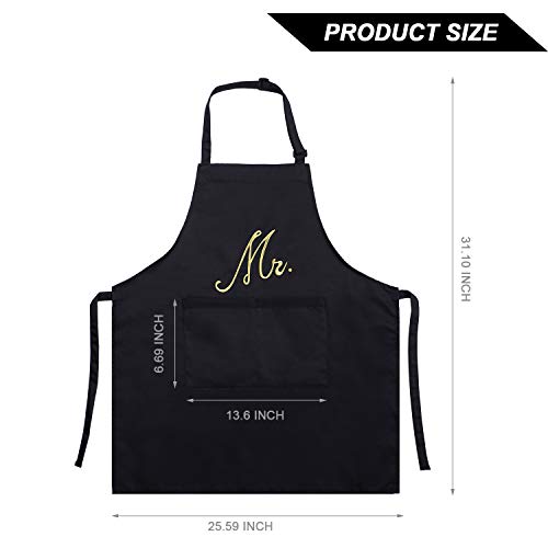 Kochschürzen Set für Paare – Mr. and Mrs. Schürzen in 2er-Pack