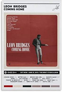 PLUVO Leon Bridges - Coming Home Canvas Posters Wall Art Bedroom Office Room Decor Gift Unframe12x18inch(30x45cm)