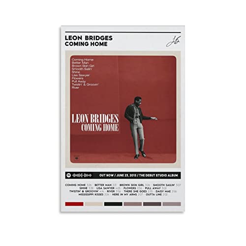 Pluvo Leon Bridges - Coming Home Canvas Posters Wall Art Bedroom Office Room Decor Gift Unframe12X18Inch(30X45Cm) #TOP2