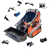 Generic Compact Crawler Skid Steer with 4-in-1 Attachments