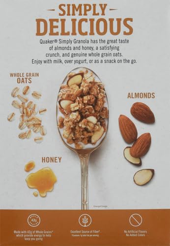Quaker Simply Granola, Oats, Honey, & Almonds, 24.1oz Box - Thumbnail 4