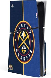 Skinit Decal Gaming Skin Compatible with PS5 Slim Disk Console - Officially Licensed NBA Denver Nuggets Canvas Design