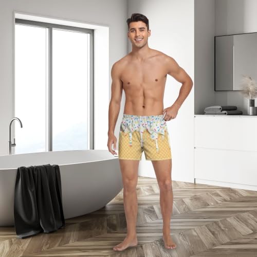 Image of Men's Boxer Shorts Cotton Loose Underwear with Button Fly