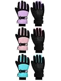 Bencailor 3 pares de guantes de invierno para niños, 3-6 años)