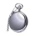 Produktbild Nwarmsouth FOB-Uhr Damen Taschenuhr,Doppelseitige Quarztaschenuhr, polierte Studententaschenuhr - Silber,Broschenuhr Analog Quarzuhr Schwesternuhr