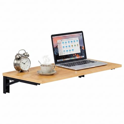 Need 36x20IN Wall Mounted Folding Table for Office Laundry Teak