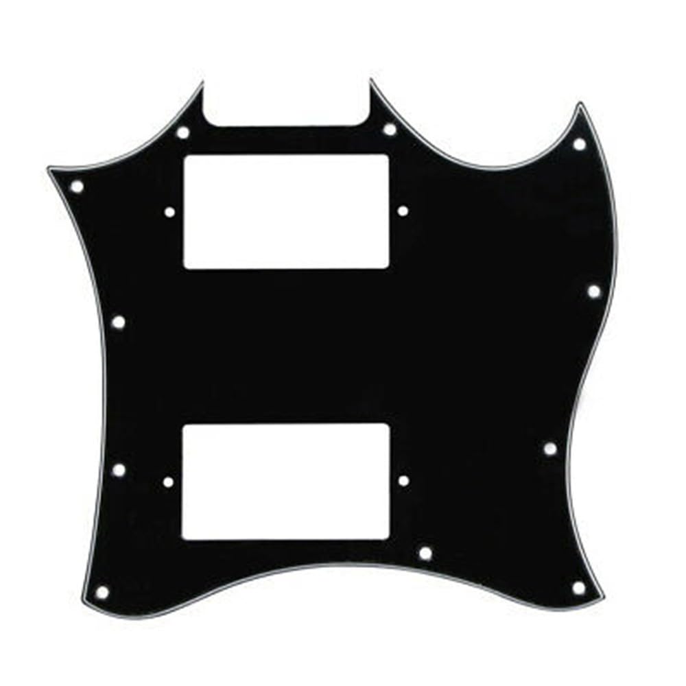 Full-Face Guitar Pickguard for Epiphone SG Style Guitars, Black PVC Scratch Plate Compatible with SG G-310 Electric Guitar Part