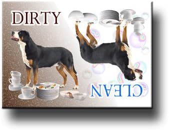 Greater Swiss Mountain Dog Clean Dirty Dishwasher Magnet