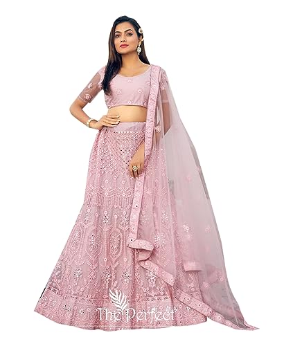 Lehenga Choli 1274 vêtement de fête indien en soie et coton aux finitions traditionnelles