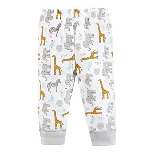 Hudson Baby Calças e Leggings de Algodão para Bebês Meninas, Safári amarelo, 9-12 Meses