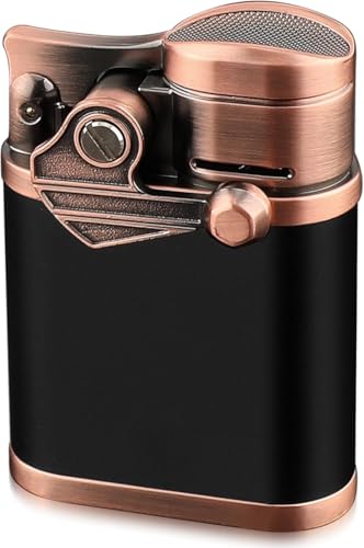 Steampunk Rocker Lighter, 4 Jet Flame Butane Torch, Windproof Jet Lighter Gift for Men, without Butane