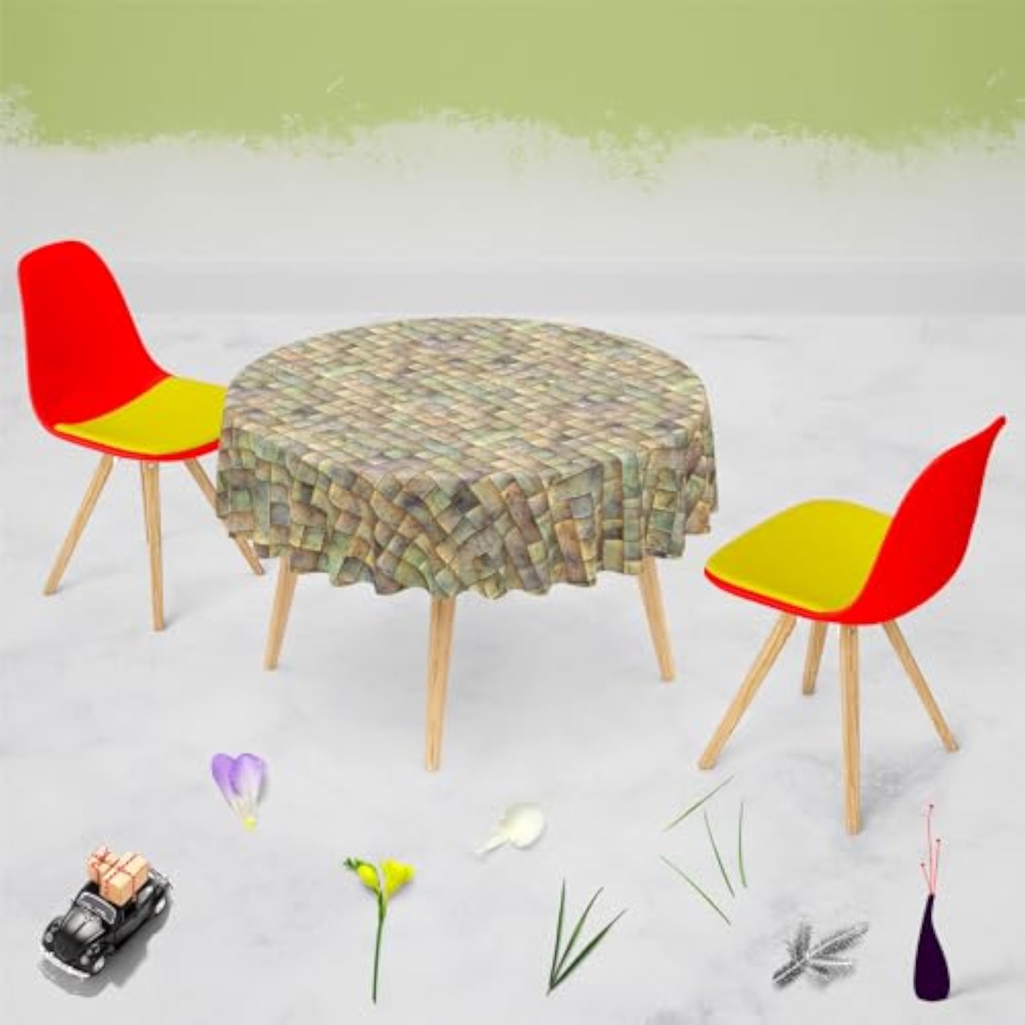 Tiled Art D6 Table Cloth Cover for Dining