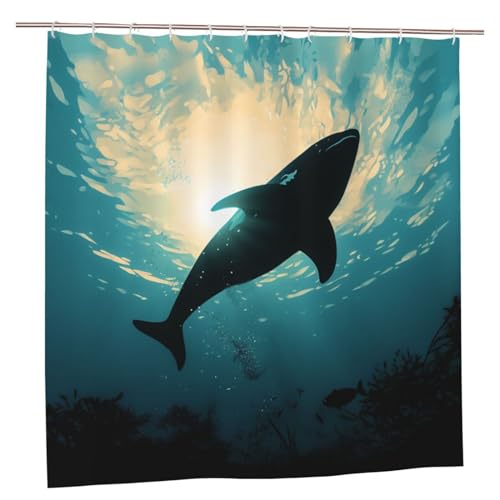 Rideau de douche d'hiver en tissu de qualité supérieure imperméable et lavable 183 cm