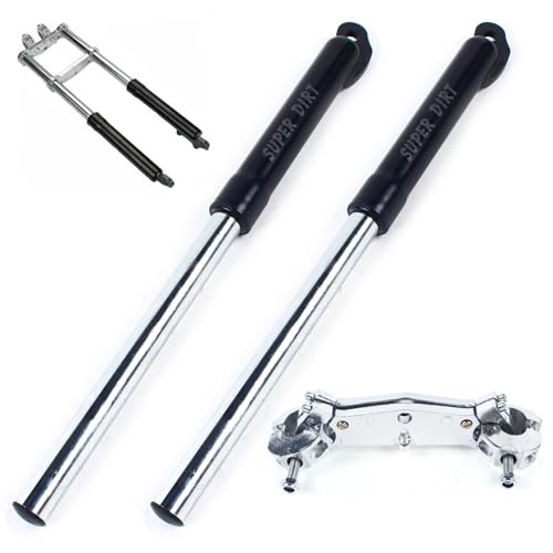 DOONARCES 49CC 2 Stroke Mini Front Fork Shocker Upside Down Suspension Fork Shocker for Triple Dirt Pit Pro Trail Mini Motocross, Black