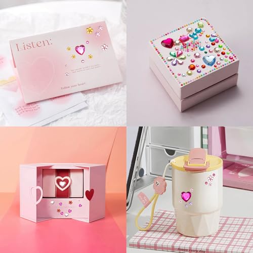 2774PCS Gem Stickers, Self Adhesive Gems for Crafts, Acrylic Bling Heart Sticker, Jewel Stickers Crafts self Adhesive, Assorted Shapes Jewels Rhinestones Sticker, Craft Supplies for Kids