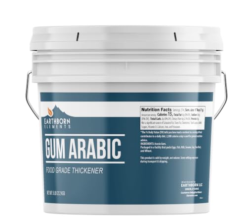 Earthborn Elements Gum Arabic (1 Gallon), Acacia, Multitude of Uses, Resealable Bucket (5 Pound)