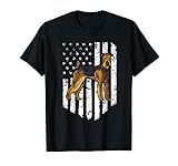 Black White American Flag Airedale Terrier 4th Of July USA T-Shirt